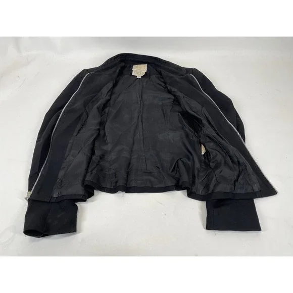 Alberto Makali Cache 2PC Outfit Set Jacket Skirt Womens Size 8 Black Embellished - Picture 9 of 14